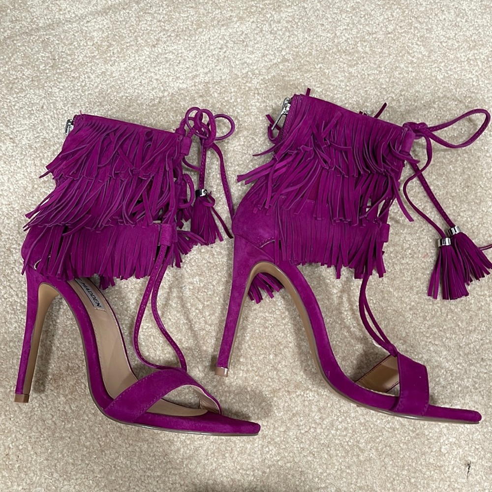 Steve Madden Purple Finge Open Toe Heel